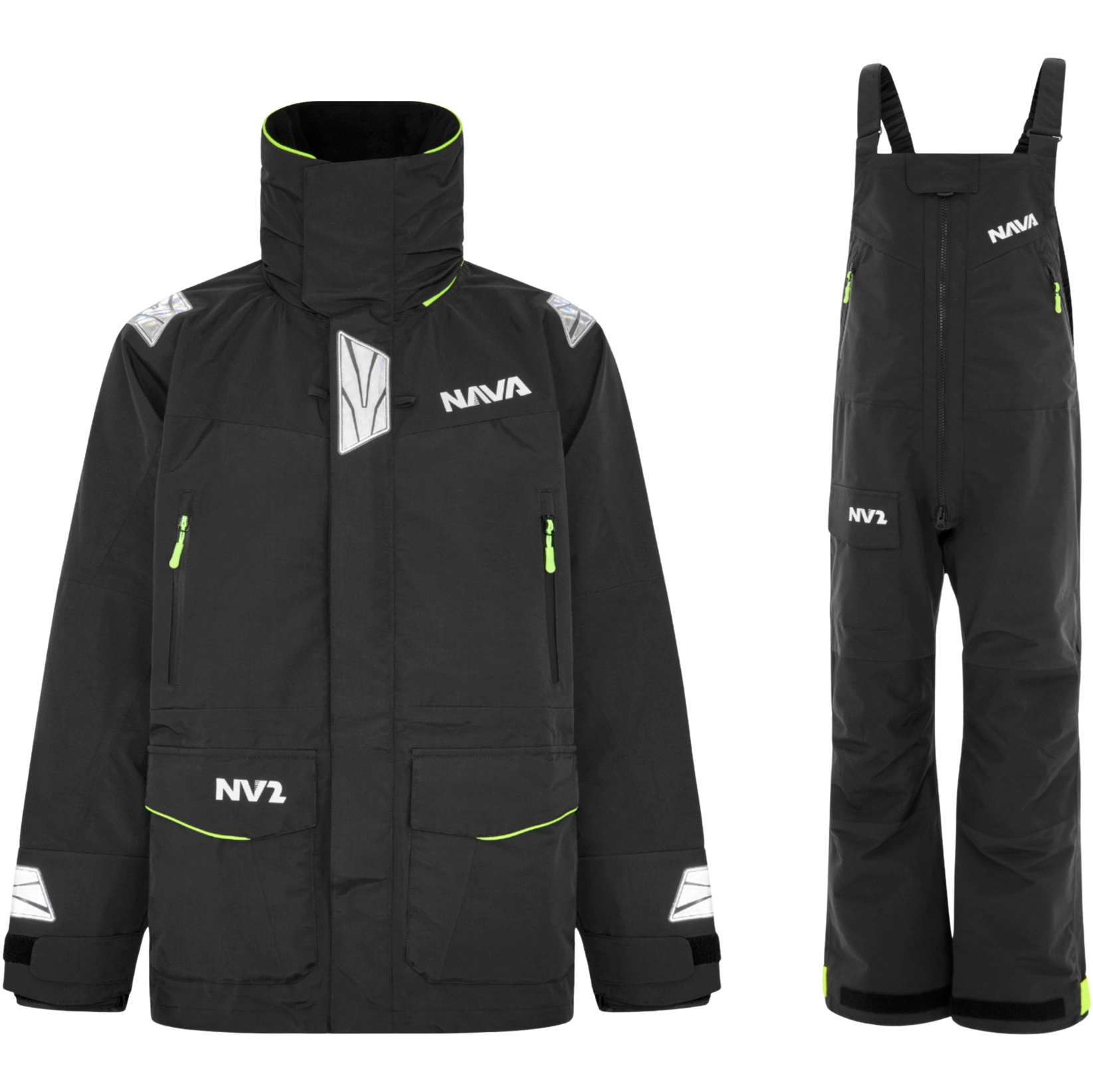 2026 Nava Performance Mens NV2 Jacket & Trousers Sailing Suit NAVAJATCS - Black